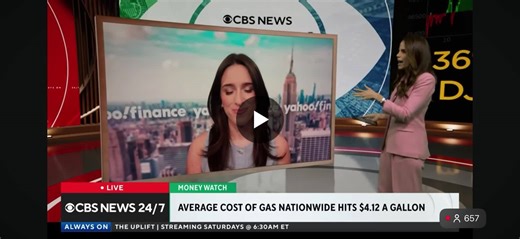 📺 Great to join Elizabeth Cook on CBS News 24/7 Primetime every Monday at 4 PM ET. ➡️ This week we broke down the impact on higher gas prices, the impact it could have on this week s CPI print and… | Brooke DiPalma