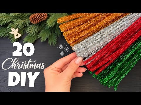 WOW! 🎄 20 Amazing Christmas DIY Ideas with Pipe Cleaners ✨ Easy Christmas Decorations!