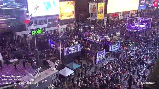 Ring in the New Year live from Times Square with EarthCam’s crystal-clear 4K webcams. Experience the excitement of New Year’s Eve at the “Center of the Universe” with multiple live angles capturing the crowds, music, fireworks, and the iconic ball drop as it happens. No matter where you’re celebrating, you can be right in the middle of it all. | EarthCam