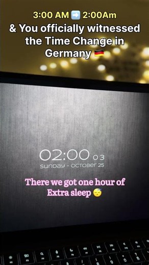 Germany Time Change 2026 🇪🇺⏰#winter #germanytravel #cet #2026short #daylightsavingtime2026