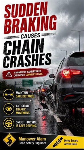 Do You Know? One Sudden Brake Can Trigger a Chain CrashDo you know how one careless brake can...