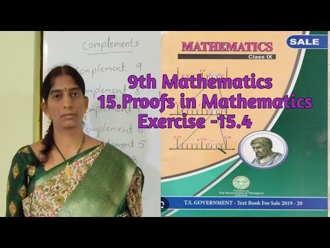 9th exercise 15.4//9th class maths exercise 15.4/9th class maths Proofs in Mathematics exercise.4