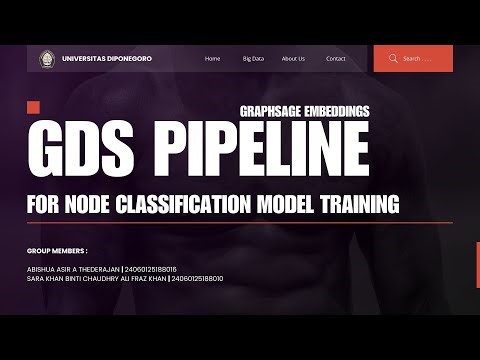 GraphSAGE Embeddings GDS Pipeline for Node Classification Model Training
