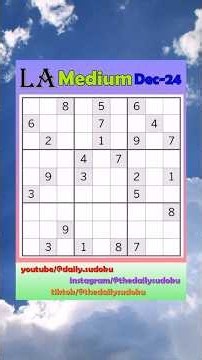 Los Angeles Times Daily #Sudoku 2025-12-24 Medium #puzzle #games #education #braingames