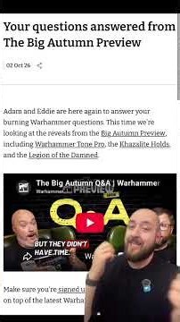 Warhammer Monday News Roundup #warhammerroundup #gamesworkshop #warhammernews #newsround #wh40k