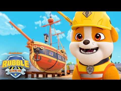 Rubble Moves a BIG Pirate Ship! | Rubble & Crew