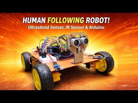 Human Following Robot 2.0 | Arduino Uno + Ultrasonic & IR Sensor | Smart Tracking Robot DIY