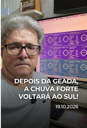 Chuva Forte no Sul: Previsão Após a Geada e o que Esperar