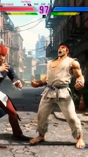 Evil Ryu vs Evil Iori Yagami 🔥 Ultimate Super Combo Fight | Street Fighter 6 Style #shorts