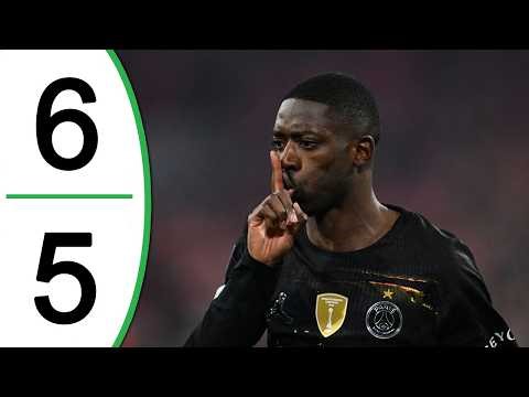 PSG vs Bayern 1-1 (6-5 Agg) Highlights | Dembele & Harry Kane Goals