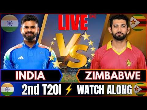 🔴LIVE: Ind vs Zim 2nd T20 Match 2026 | India vs Zimbabwe Live Cricket Score 2nd inning | Watchalong