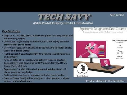 ASUS ProArt PA329CV 32” 4K HDR Monitor Review – Best Professional Monitor for Creators & Designers
