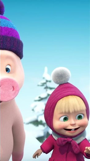 Where does the secret slide lead? 🛷🧣 #BewareSleepingBear #MashaAndTheBear #Shorts #cartoonforkids