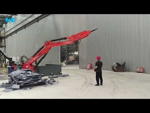 Rockbreaker Boom System rapidly burning silicon wafer#rockbreaker #breakerboom