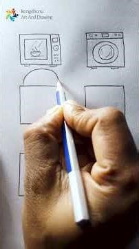 Various Easy Drawings From a Rectangle #rongdhonuartanddrawing #drawing #art