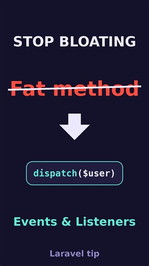 Laravel Events and Listeners: Stop Bloated Controllers #shorts