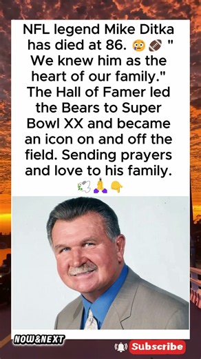 NFL Legend Mike Ditka Dead at 86 🏈 #shorts #mikedetka #chicagobears #nfl #rip