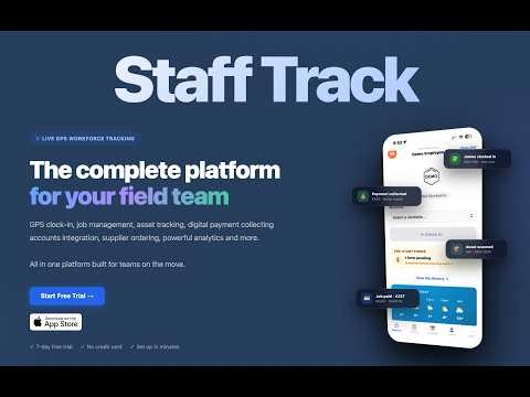 Staff Track Setting up a service job from admin dashboard