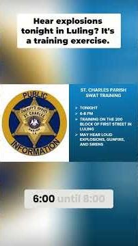 Don't be alarmed: SWAT training planned in Luling