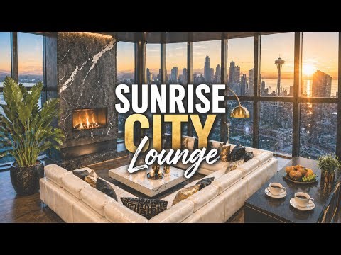 Sunrise City Lounge | Relaxing Penthouse Ambience (4K) | Smooth Jazz