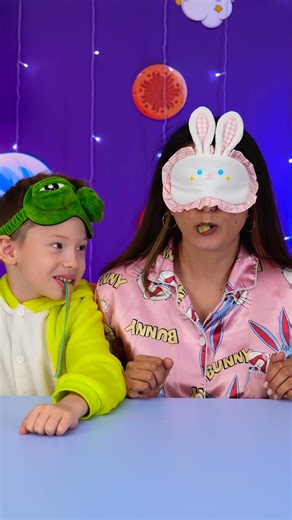 🥰 CUTEST BLINDFOLD CHALLENGE Ever! #shorts #kids