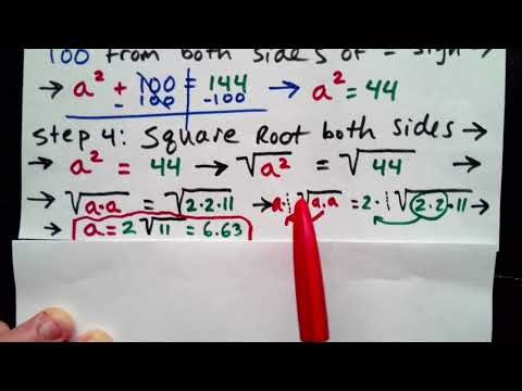 Part 1 "Pythagorean Theorem" Example Problem & How to CHECK YOUR ANSWER--UNDERSTANDING-Step By Step