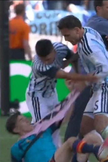 Leandro Paredes vs Spain Players Huge Fight at Full-Time 😳 | Gavi | Eric Garcia | Paredes Red Card