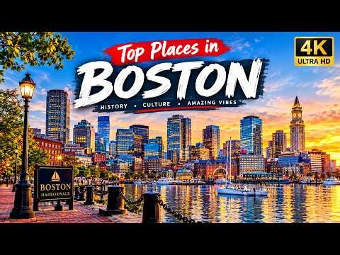 BOSTON From The Sky: Aerial Journey Through America’s Historic City | 4K (60FPS) Drone Footage