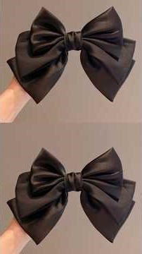 3 layered bow DIY bow || beginner sewing tutorial #scrunchies #diy #sewingtips #fyp #viral #bow