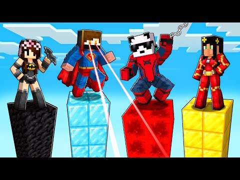 SUPERHERO TOWER BATTLE in Minecraft!