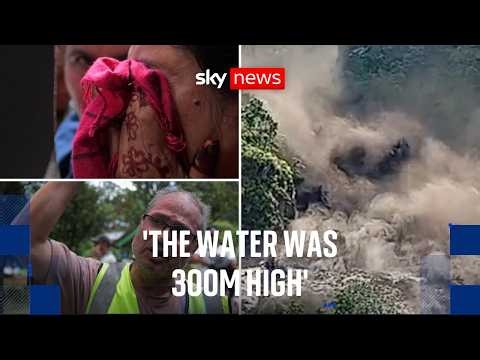 Nepal floods: Power plant worker describes 300m wall of water cascading down valley