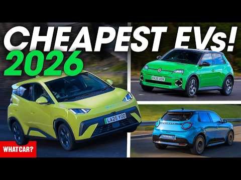 10 Cheapest Electric Cars 2026 – Budget EVs from £12k! | What Car?