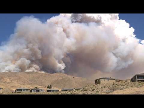 Fast-moving wildfire rages in Reno