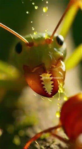 This ant just EXPLODED itself. On purpose. Ultimate sacrifice. Ultimate weapon. #MicroPredators #Exp