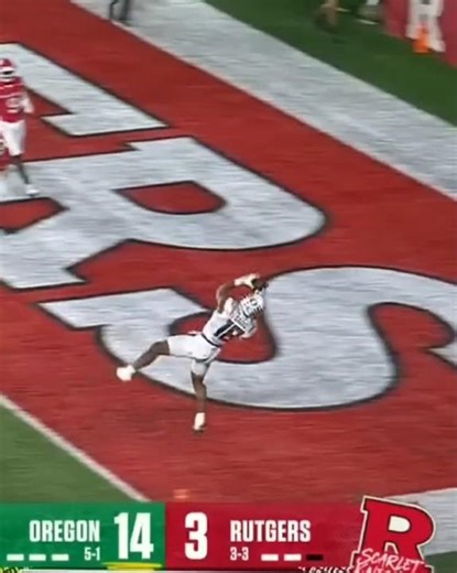 Top Plays of 2025 Season (CFB): Kenyon Sadiq TD vs Rutgers (pt 9) #cfb #oregon #ducks #topplays