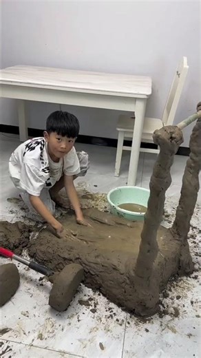 मिट्टी की डंबल्स 😰~ mini wood toy- woodworking art skill/wood hand #shorts