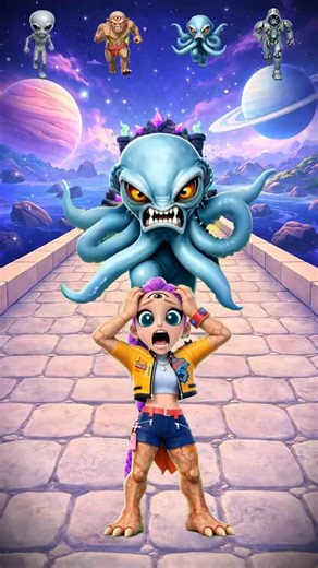 POV 😱🌀👽👁️🐙🤖 GREY ALIEN & ONE-EYED MARTIAN & TENRACLE ALIEN & ROBOT ALIEN MUTATE RUMI! | HYBRID PANIC