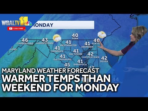 Cloudy and Chilly on Monday in Maryland