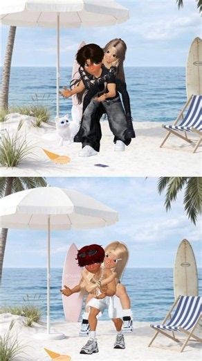 Beach Couple Fail Piggyback 🍦🌊 #viral #zepeto #trend #love #couple #funny #challenge #shorts