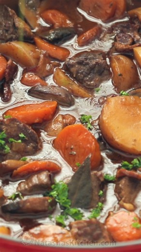Nothing compares to the cozy comfort of classic Beef Stew. Recipe: https://natashaskitchen.com/beef-stew-recipe/ | NatashasKitchen.com