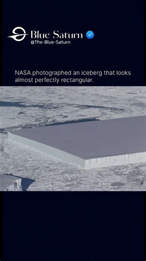 NASA found what looks like a giant rectangular platform floating in Antarctica.