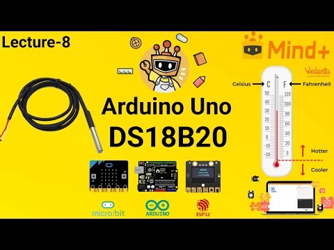 Arduino Uno DS18B20 Temperature Sensor using Mind+ | Beginner Tutorial