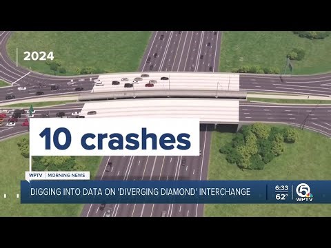 Is Boca Raton 'diverging diamond' intersection effectively reducing crashes?
