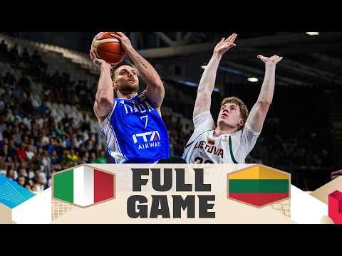 Italy v Lithuania | Full Basketball Game | FIBA Basketball World Cup 2027 European Qualifiers