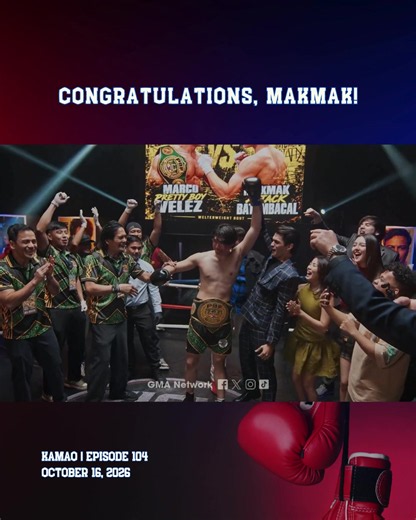 #KAMAO #Highlights: MAKMAK CLAIMS THE WELTERWEIGHT TITLE! 🔥🥊 #KAMAOFinale | For more ‘KAMAO’ updates, visit gmanetwork.com/KAMAO Watch the full episodes of your favorite GMA shows on the new GMA Play app. Download now on Google Play and App Store. Also available on GMANetwork.com/GMAPlay and Android TVs!
