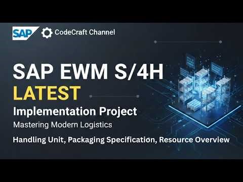 SAP EWM S/4HANA Implementation | Handling Unit, Packaging Spec & Resource | CodeCraft
