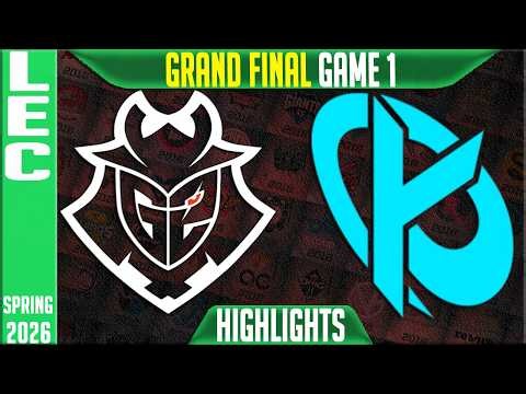 G2 vs KC Highlights Game 1 | Grand Final LEC Playoffs 2026 | G2 Esports vs Karmine Corp G1