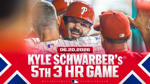 Kyle Schwarber now has FIVE career games with 3+ homers! 🫨 | MLB Highlights