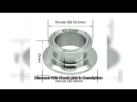 YQBS 2 Inch × 1.5 Inch Sanitary Fitting End Cap Tri Clamp Ferrul Reducer Stainless Steel 304 Sanita