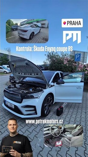 Kontrola vozidla před koupí pro klienta od #petrekmotors #prague #skoda #enyaq #rs